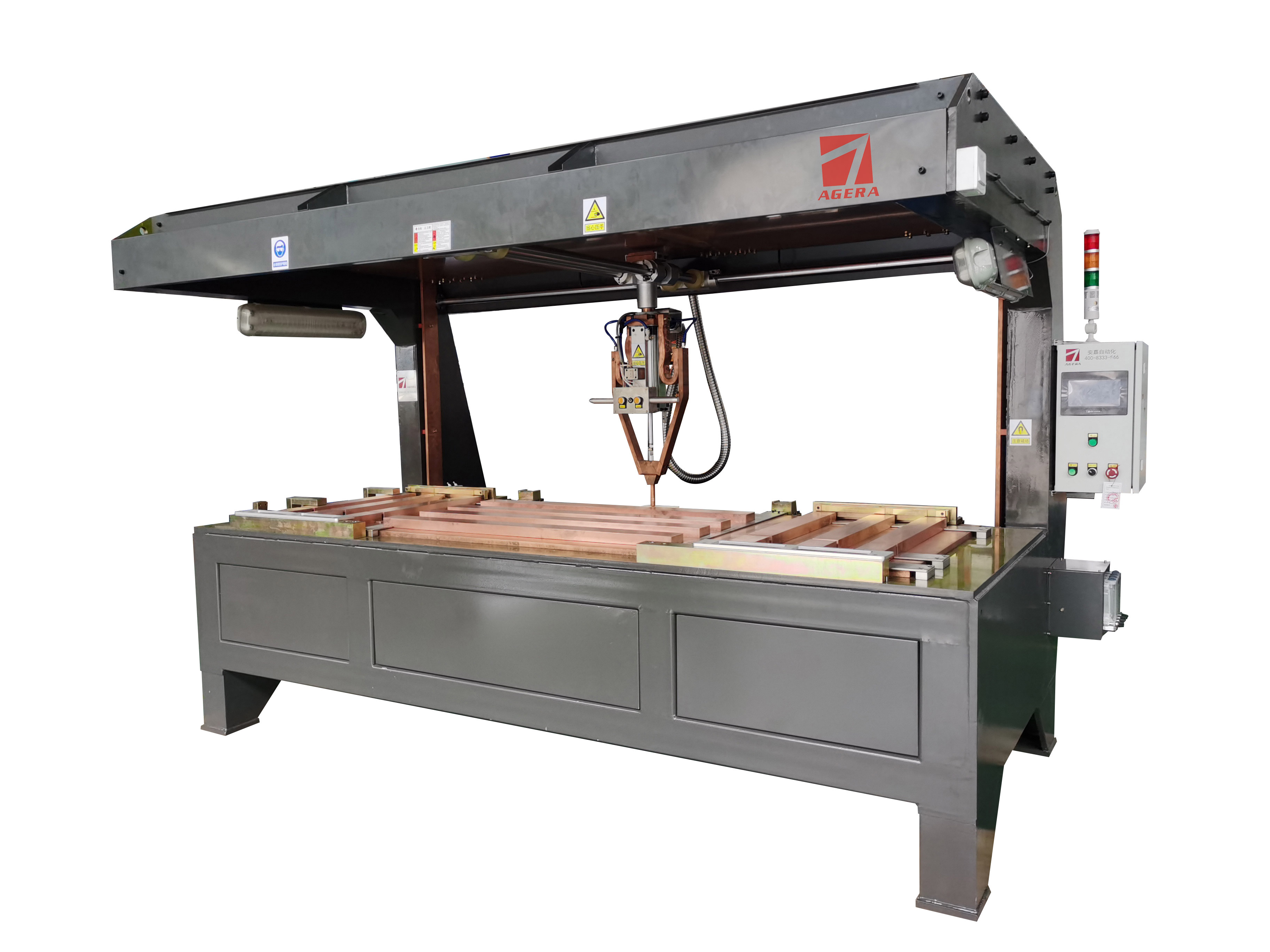 電梯門板加強筋龍門點焊機,龍門式平臺自動點焊機