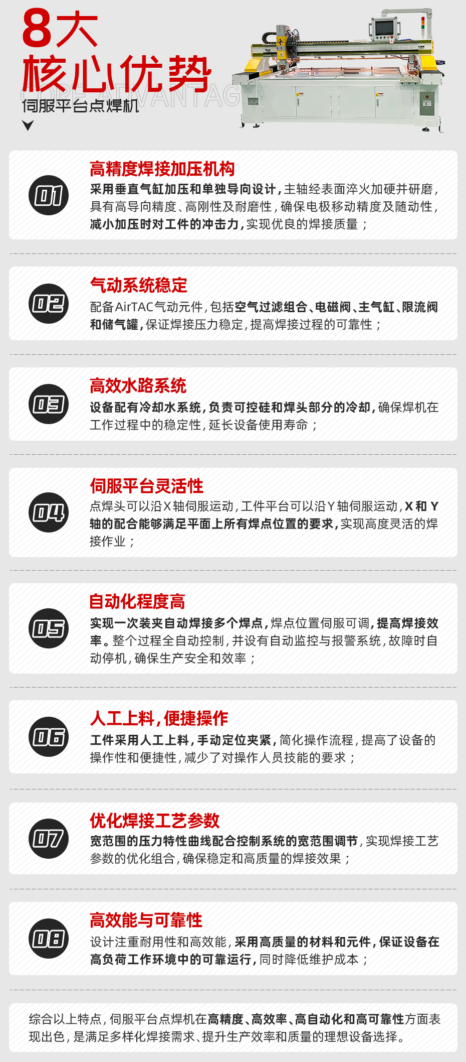 伺服平臺點焊機核心優勢