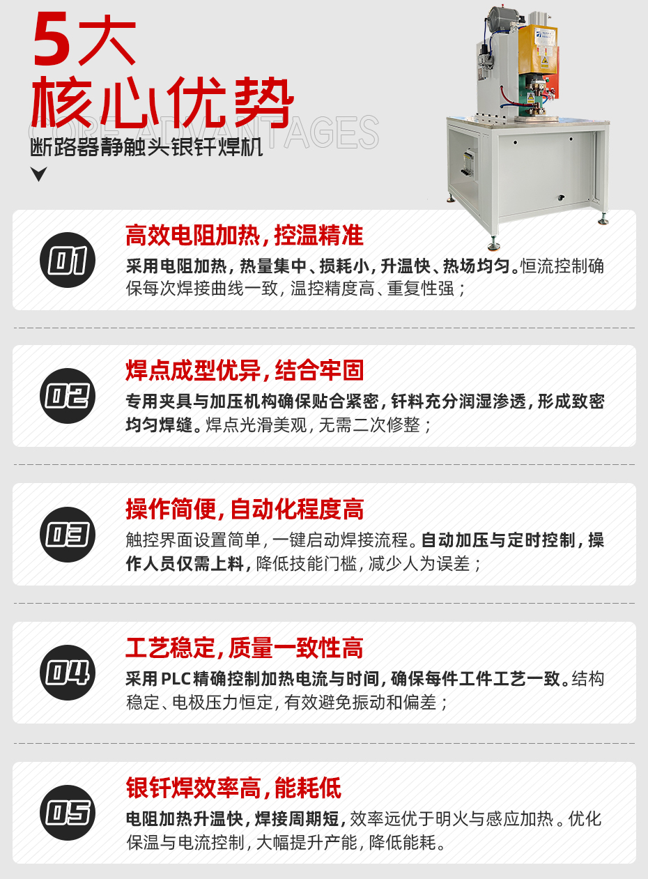 斷路器靜觸頭銀釬焊機(jī)詳情核心優(yōu)勢(shì)